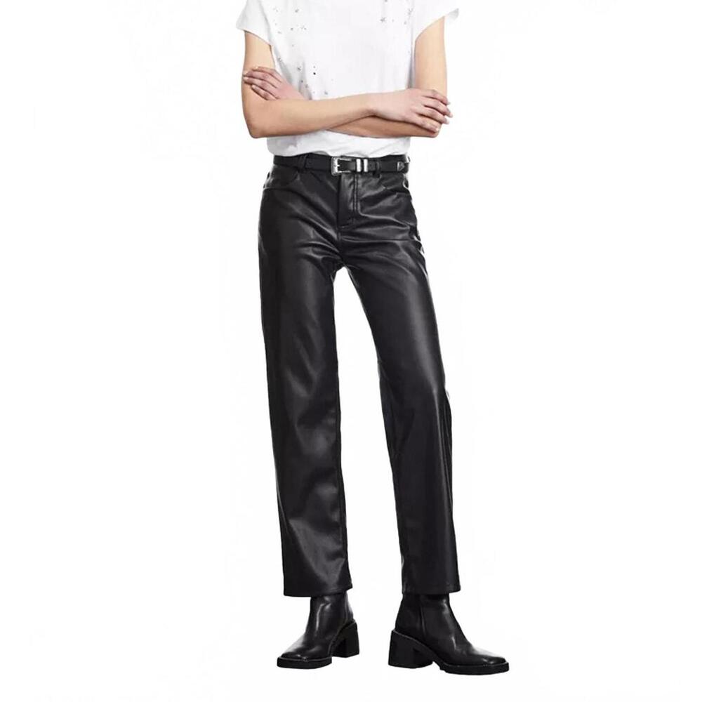 NWT The Kooples Black Leather Pants Size 40 - Picture 1 of 7